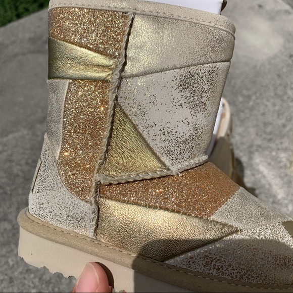 Ugg Australia Toddler Classic Boots- Gold Glitter